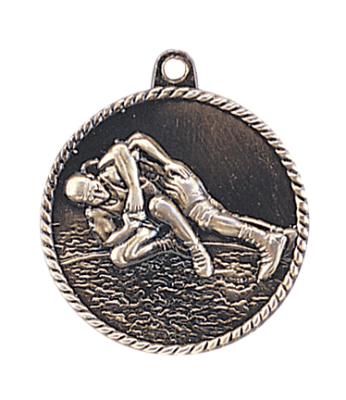 Wrestling High Relief Medals, Customized With Your Logo!