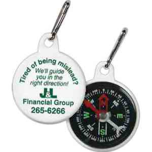 Zipper Pull Compasses, Custom Imprinted With Your Logo!